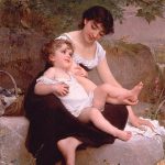 Cuadro mamá e hijo Emile Munier